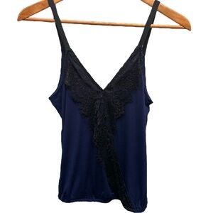 Wet Seal Women’s Navy and Black Lace Tank Top